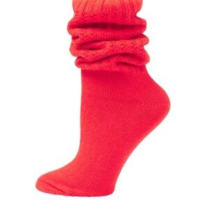SKIMS Women's Slouch Socks Legwarmers in Ruby Red SOLD OUT COLOR Size 8-10 M NWT